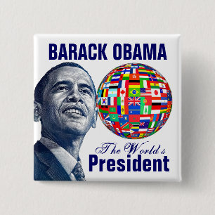The World's President 15 Cm Square Badge