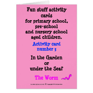 The Worm - Note Size Sample Card