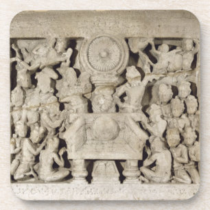 The worship of the Buddhist symbols, Amaravati (li Coaster
