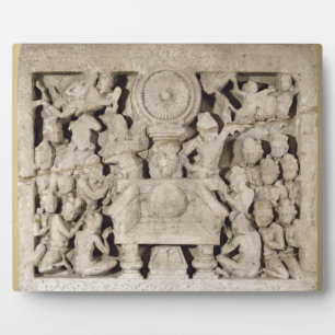 The worship of the Buddhist symbols, Amaravati (li Plaque