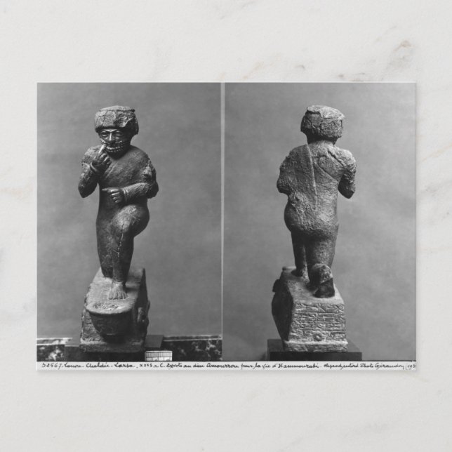 The worshipper from Larsa, front and back view Postcard (Front)