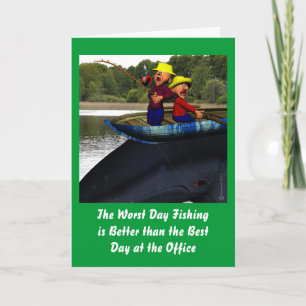 The Worst Day Fishing Birthday Card