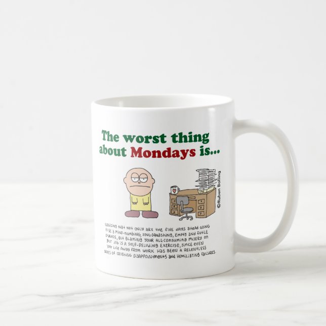 The worst thing about Mondays is... Mug (Right)