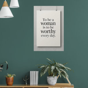 The Worth of a Woman – Art Poster