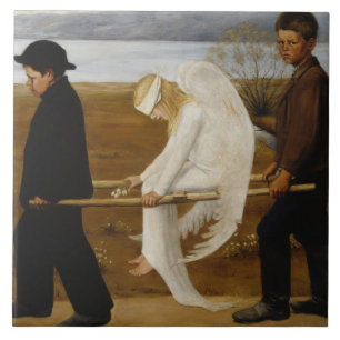 The Wounded Angel (by Hugo Simberg) Tile