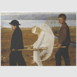 The Wounded Angel (by Hugo Simberg) Tissue Paper