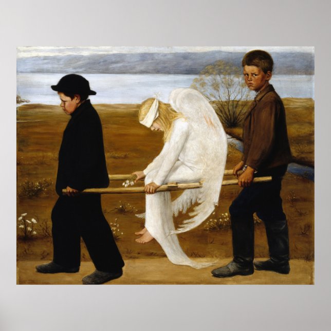 The Wounded Angel by painting Hugo Simberg, 1903 Poster (Front)