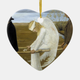 The Wounded Angel (detail) Ceramic Tree Decoration
