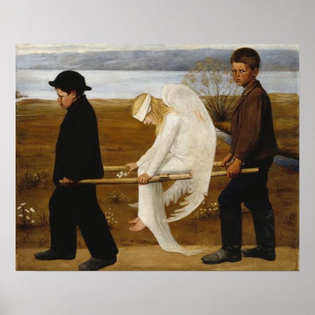 The Wounded Angel, Simberg  Poster (Front)