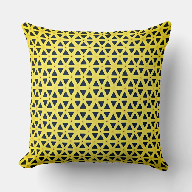 The Woven Yellow Strips  Cushion (Front)