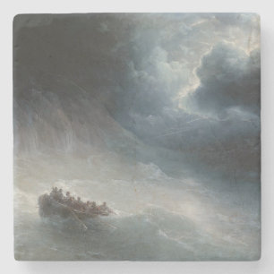 The Wrath of the Seas (by Ivan Aivazovsky) Stone Coaster
