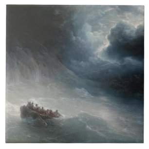 The Wrath of the Seas (by Ivan Aivazovsky) Tile