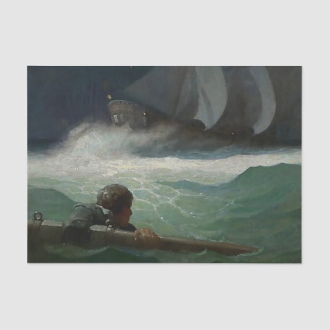 “The Wreck of the Covenant” by NC Wyeth Tissue Paper (Front)