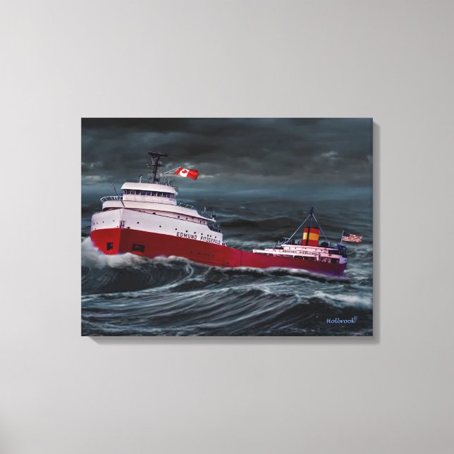 THE WRECK OF THE EDMUND FITZGERALD CANVAS PRINT (Front)