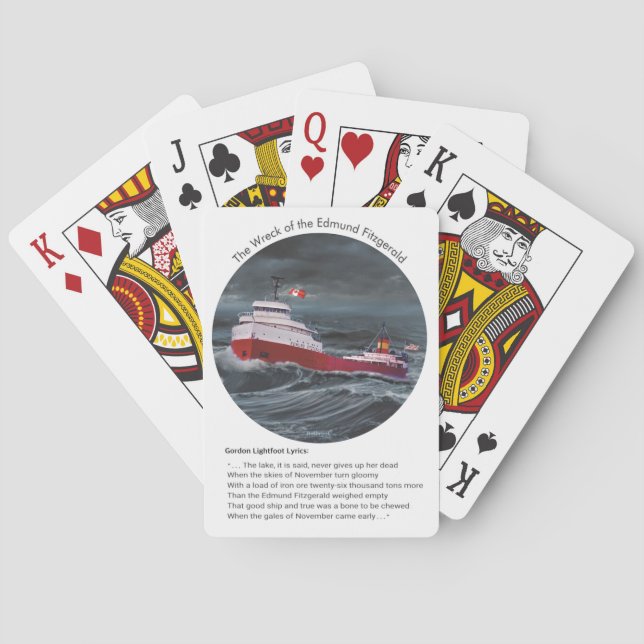 THE WRECK OF THE EDMUND FITZGERALD PLAYING CARDS (Back)