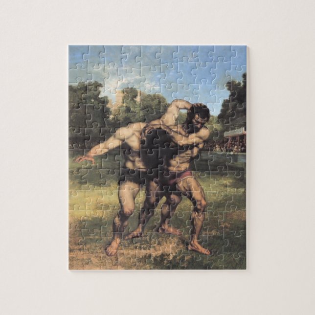 The Wrestlers by Gustave Courbet Jigsaw Puzzle (Vertical)