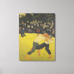 The Wrestling Bretons, c.1893 Canvas Print