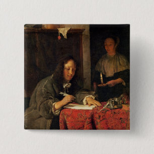 The Writer 15 Cm Square Badge