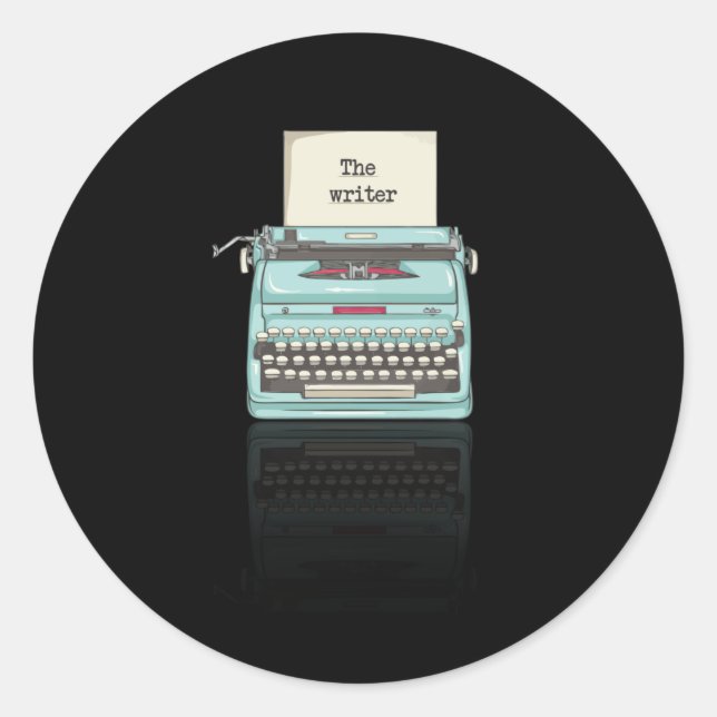 The Writer Classic Round Sticker (Front)