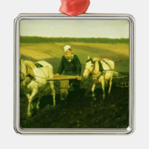 The writer Lev Nikolaevich Tolstoy Metal Tree Decoration
