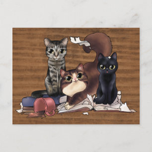 The Writer's Cats Postcard
