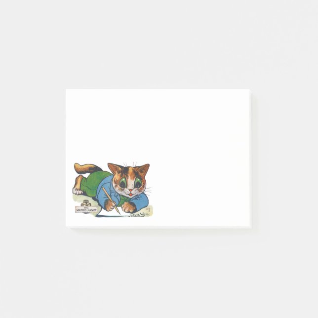 The Writer's Mascot Cat, Louis Wain Post-it Notes (Front)