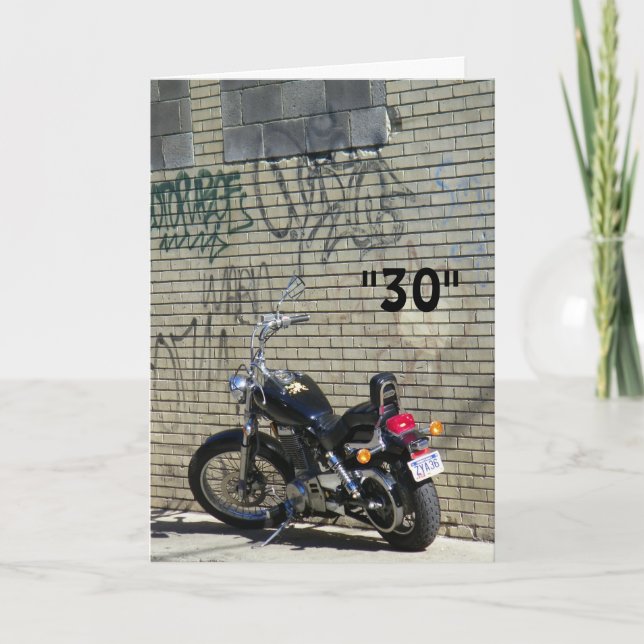 THE WRITING IS ON THE WALL-HAPPY 30th Card (Front)