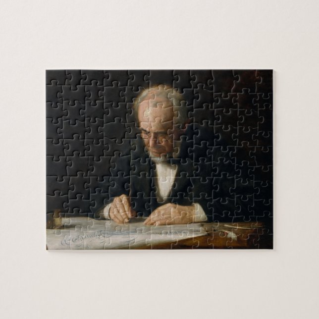 The Writing Master by Thomas Eakins Jigsaw Puzzle (Horizontal)