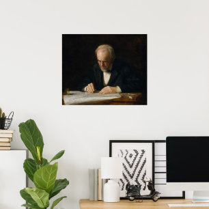 The Writing Master by Thomas Eakins Poster