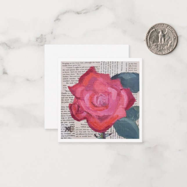 The Written Rose Card (Front/Back In Situ)
