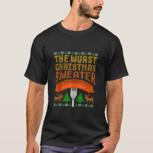 The Wurst Christmas Sweater Funny Oktoberfest Wurs