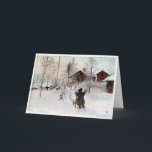 The Yard and Wash-House, Carl Larsson Holiday Card<br><div class="desc">The Yard and Wash-House,  Carl Larsson</div>