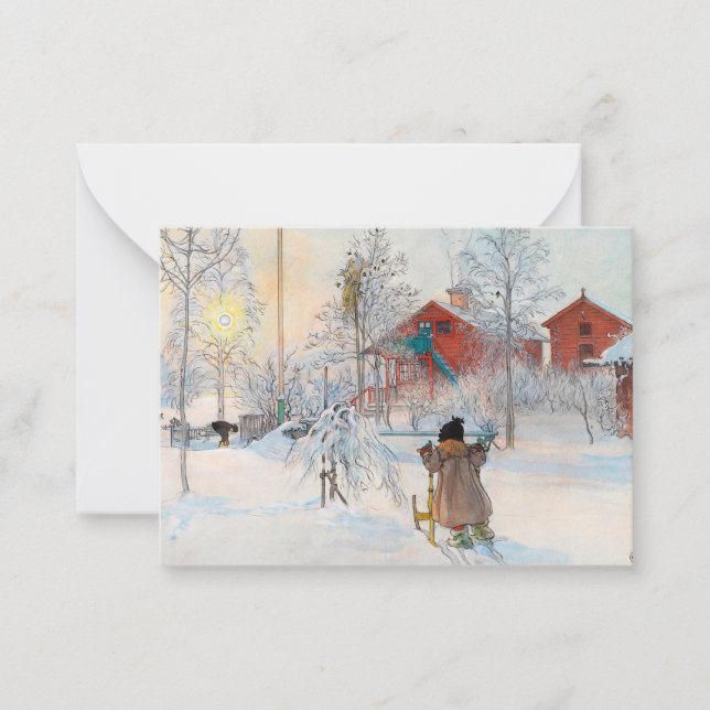 The Yard and Washhouse, 1895 by Carl Larsson Card (Front)