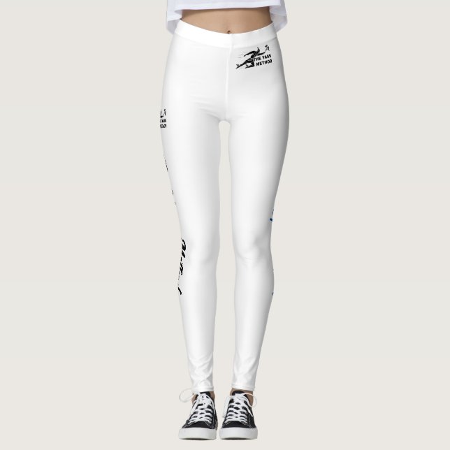 The Yass Method Fitness Leggings For Women (white) (Front)