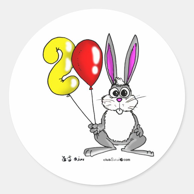 The Year 2011 Rabbit Classic Round Sticker (Front)