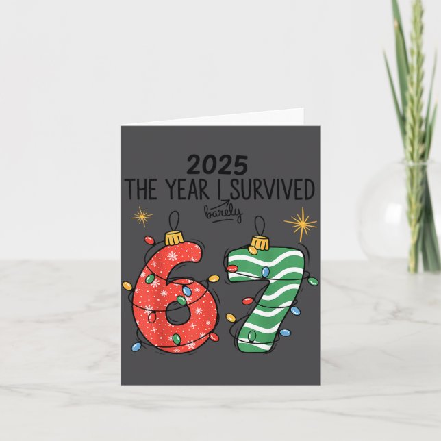The Year I Barely Survived Christmas 2025 Six Seve Card (Front)