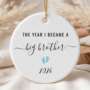 The Year I Became a Big Brother Ceramic Tree Decoration