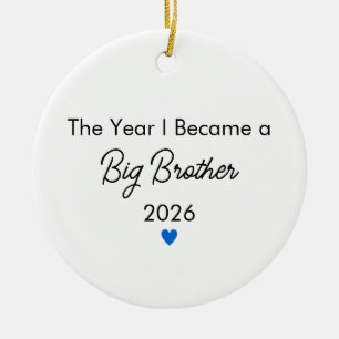 The Year I Became a Big Brother Christmas  Ceramic Tree Decoration