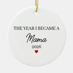 The Year I Became a Mama, First Time Mom Ceramic Tree Decoration
