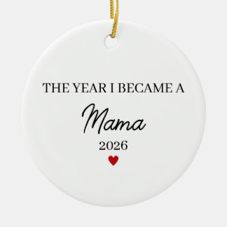 The Year I Became a Mama, First Time Mom Ceramic Tree Decoration