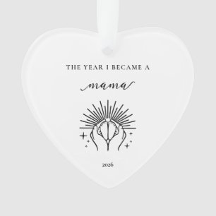 The Year I Became A Mama Gift Acrylic Ornament