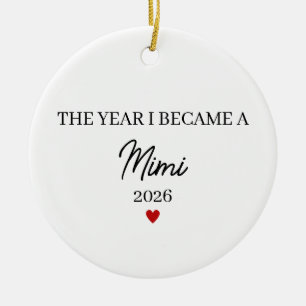 The Year I Became a Mama, New Grandma Gift Ceramic Tree Decoration