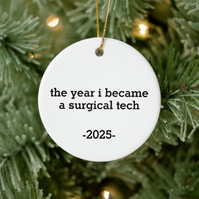 The Year I Became a Surgical Tech Ceramic Tree Decoration (Tree)