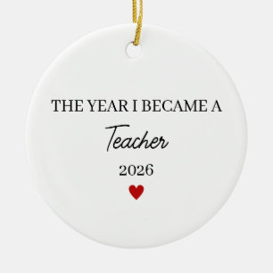 The Year I Became a Teacher Ceramic Tree Decoration