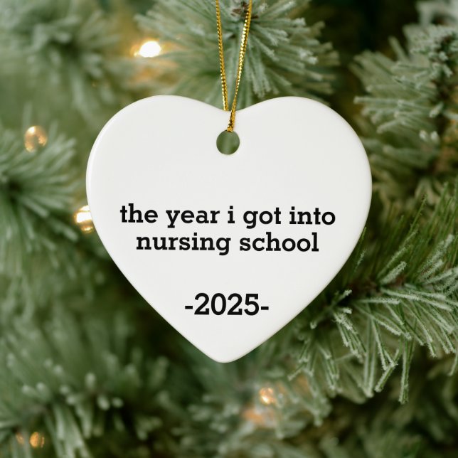  The Year I Got Into Nursing School, Personalized  Ceramic Tree Decoration (Tree)