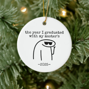 the year i graduated with my master's ceramic tree decoration