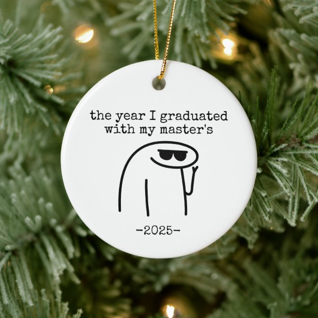 the year i graduated with my master's ceramic tree decoration (Tree)