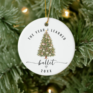 The Year I Learned Ballet Photo Keepsake Ceramic Tree Decoration