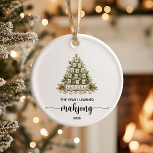 The Year I Learned Mahjong Christmas Ornament