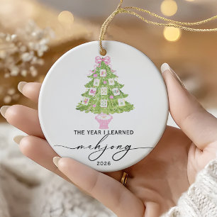 The Year I Learned Mahjong Christmas Ornament